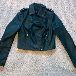 Emerald green leather jacket